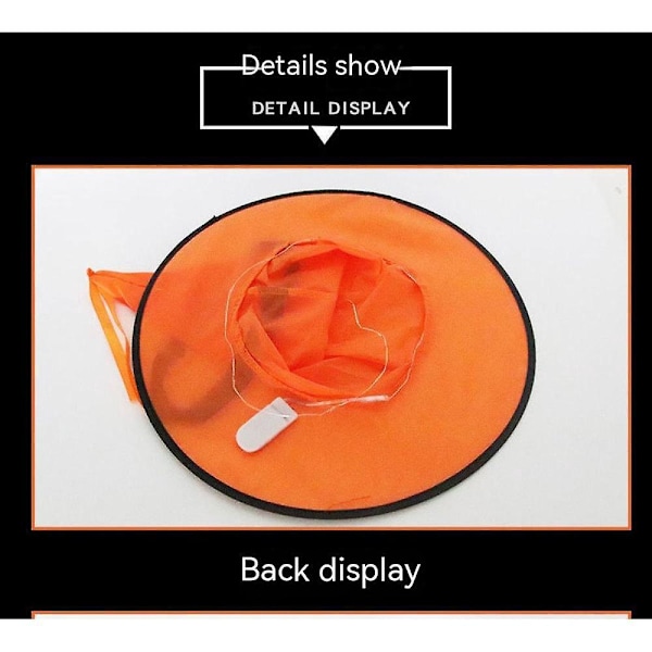 LED-häxhattlampa Orange Halloween Utomhusdekoration Hängande Glödande Hatt 1 Styck