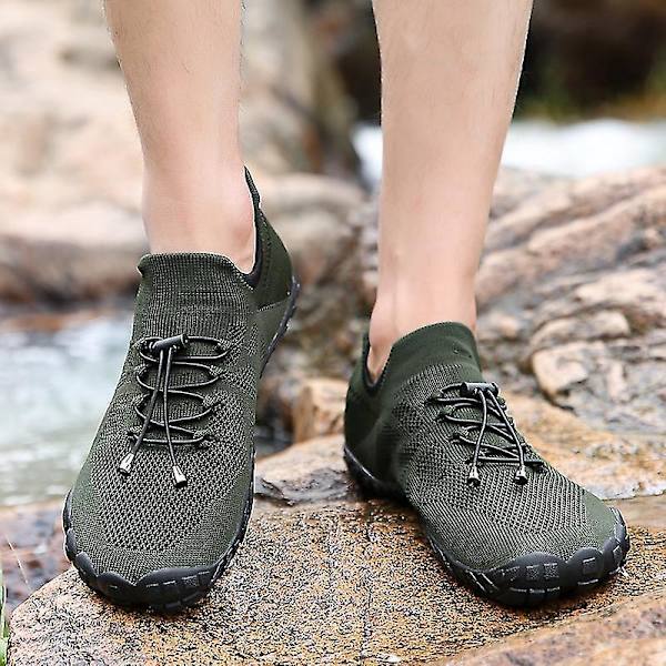 Barefoot Mænds Trail Running Vandsko Grøn