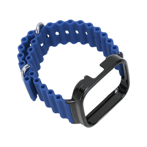 2 i 1 urrem Beskyttelsesetui Silikone Justerbar erstatningsrem til Redmi Watch 3 Blue