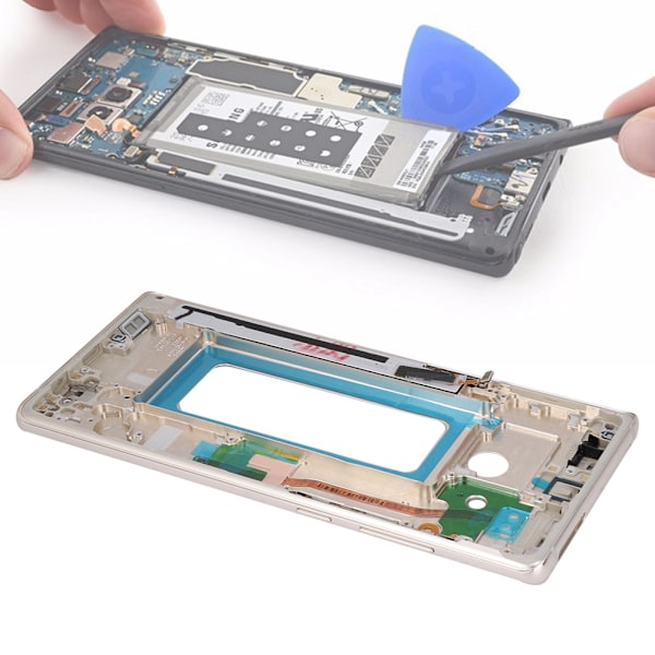 Samsung Note 8 N950F -puhelimen metallirunko, keskirunko, takakotelon vaihto (kulta)
