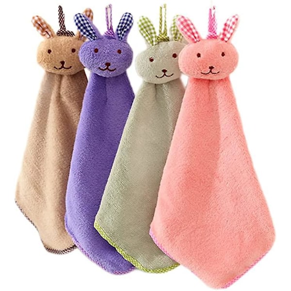 Små Handdukar för Kök, Köks-Handduk Hängande Absorberande Handduk med Ögla, Söt Kanin Superabsorberande Mjuk med Hängögla.