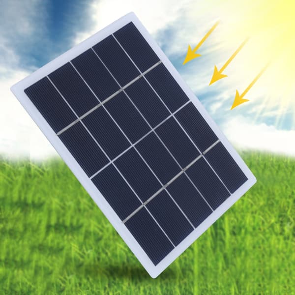 3W 5V Polykrystallinsk Silikon Solcellepanel DC Utgangslader Batteri Utendørs Hage Lys