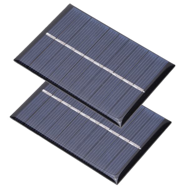 2 stk 0,6W 5V polysilisium solcellepanel ladebrett lader for små strømapparater 80x55mm