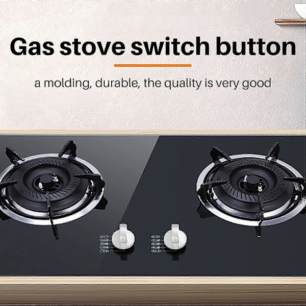 Komfyrknotter, Ovnsknott (4 stk), 6 mm Universelle Sølv Komfyrkontrollknotter Adaptere Ovnsbryter Matlaging