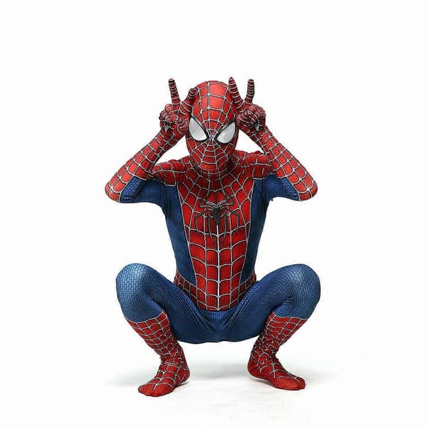 Raimi Spider Man Bodysuit Superhelte Cosplay Kostume Voksen Jumpsuit S