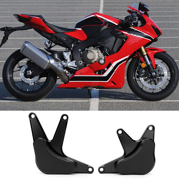 Motorbeskyttelsesskyder Crash Pad Faldsikring Passer til Honda CBR1000RR 08-17 (Sort)