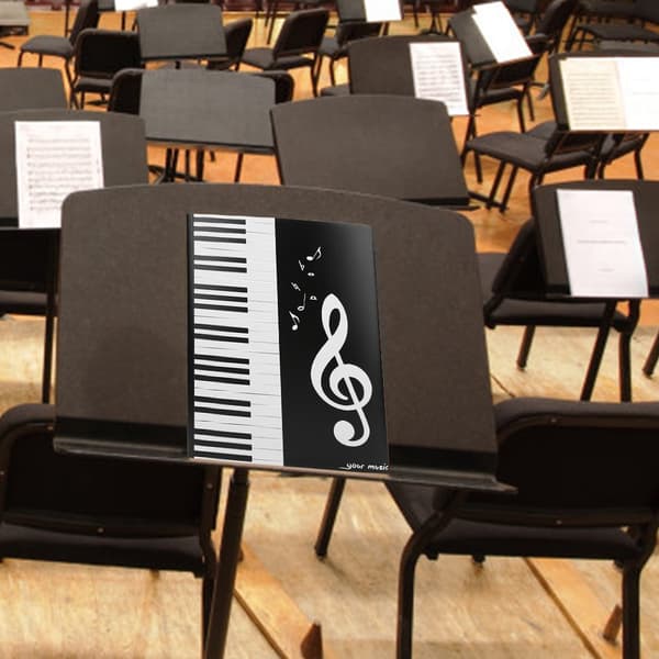 Notmapp A4-storlek 4 sidor Musiktema Pianonotmapp för Pianist