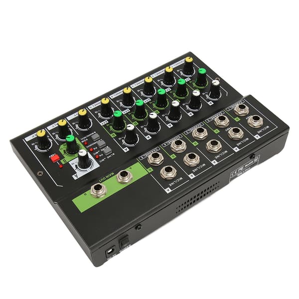 Kompakt Mixer 5 Kanaler 48V Phantom Power Stereo Professionel Lydmixer Board til DJ Studio Streaming 100-240V US Stik
