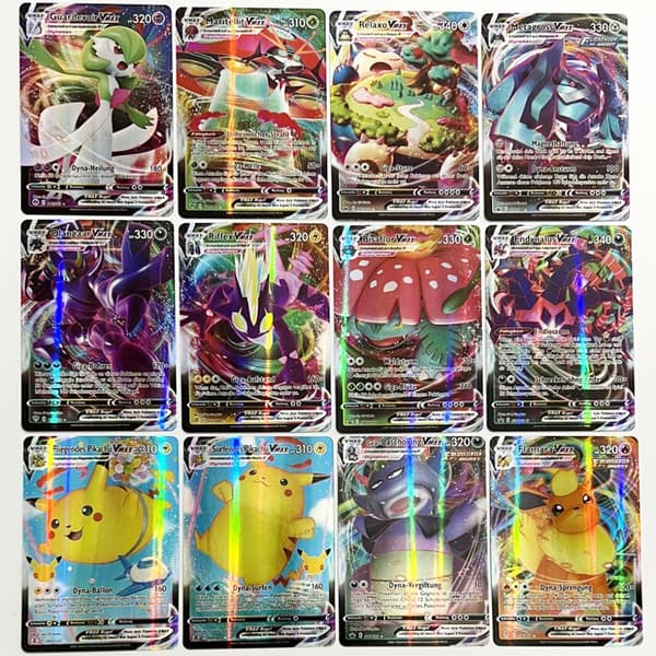 100 st Animekort Set Tecknade Tyska Spelkort Barn Samlarkort