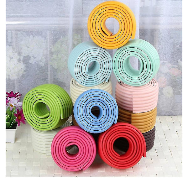 Baby Sikkerhetsbord Desk Edge Guard Strip - 2m Myk Hjørnebeskytter for Barnemøbler Hjørner Gul