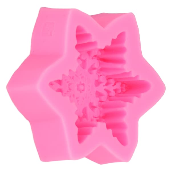 Fondantformer 3D Snøfnugg Premium Materiale Slitesterk Nonstick Elastisk Mye Brukt Silikonformer for Kake Sjokolade Godteri