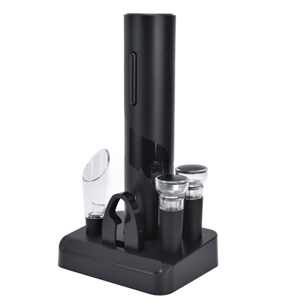 Elektrisk vinöppnare folie cutter aerator häll vinpropp set med förvaringsbas för hem bar restaurang
