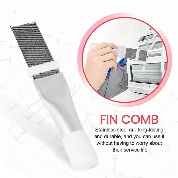 Air Conditioning Fin Comb Condenser Cleaning Comb Refrigeration Repair Tool Cleaning Brush Fin Comb Silvervit