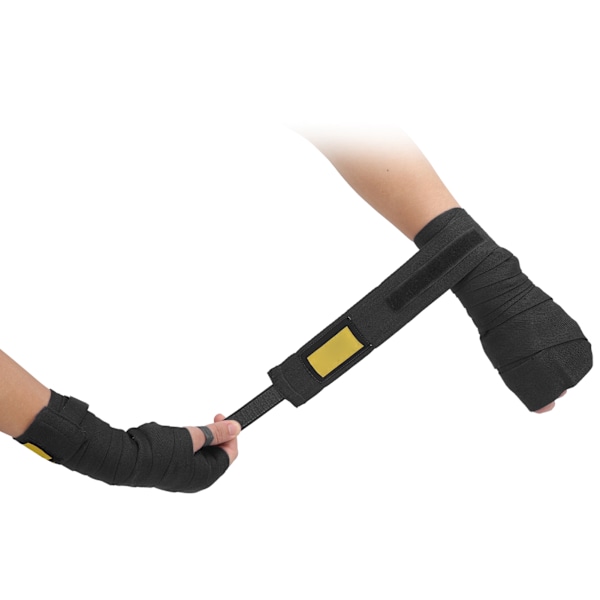 1 par boxningshandskar bandage bomull Muay Thai Arts elastiska handomslag för män kvinnor svart