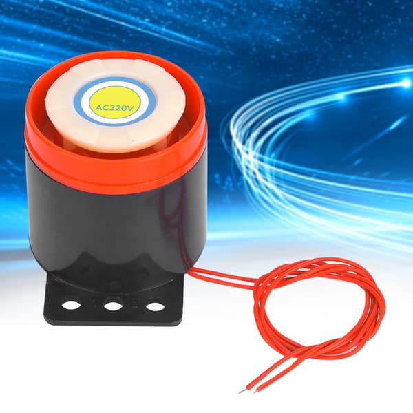 AC 220V 110dB Aktiv Buzzer Alarm Beeper med ledning til DIY elektronik