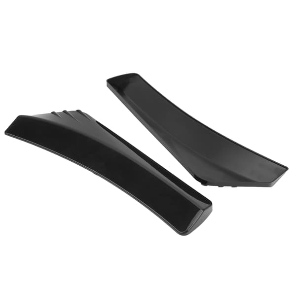 2 stk. blank svart støtfangerleppe diffuser splitter omslagsvinkel ripebeskytter universell for bil