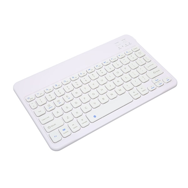 10in trådløst Bluetooth-tastatur, ultratynt, stabil tilkobling, stille, vanntett tastatur for nettbrett og bærbar PC, hvitt