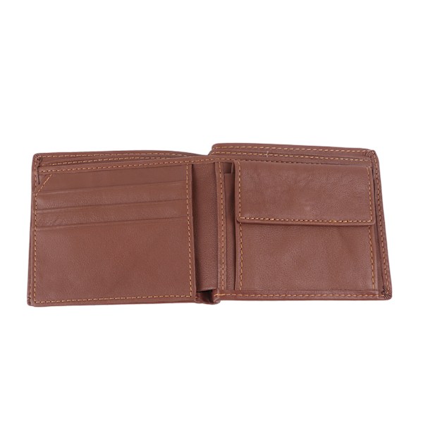 Kaksinkertainen lompakko taskulompakko Vaaleanruskea nahka Useita korttipaikkoja Lompakko miehille Aikuisille Matkustaminen Päivittäin