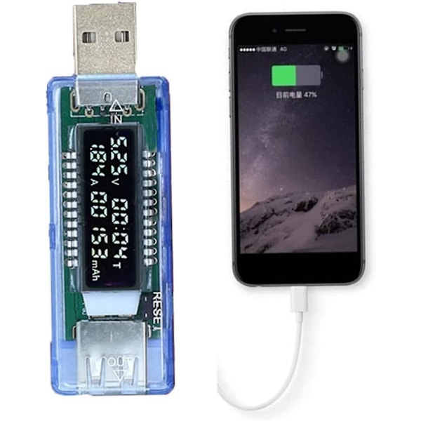 USB Spänningstestare Digital Strömtestare Laddare Spänning Ström Spänningstest Hastighet Effektmätare Testare USB Strömtestare USB Spänningstestare