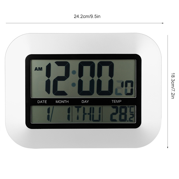 Hushålls multifunktionell modern digital klocka elektronisk termometer med kalenderdisplay