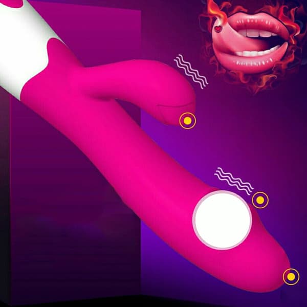 Nydelsesvibrator Stimulation Silikone 12 Tilstande Genopladelig Klitorisstimulator til Kvinder
