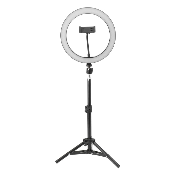 26cm Selfie Ring Light Høy Lysstyrke USB Oppladbar LED Ringlampe med Justerbar Stativstativ for Live Stream Fotografering