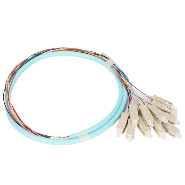 Fiberoptisk kabel 12 tråder keramisk hylse lav innsettingsdemping multimodus optisk fiber patchkabel for instrumentering