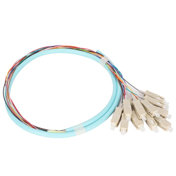 Fiberoptisk kabel 12 tråder Keramisk hylse Lavt innsettingstap Multimode optisk fiber patchkabel for instrumentering