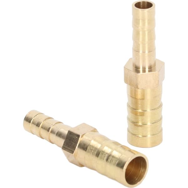 Stykker Messing Sekskantet Reducer 10mm til 6mm, Riflet Fitting til 3/8\" til 1/4\" Slange