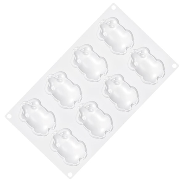 8 Hulrum Rotteform Silikone Museform Sød Bageform til Kage Gele Chokolade