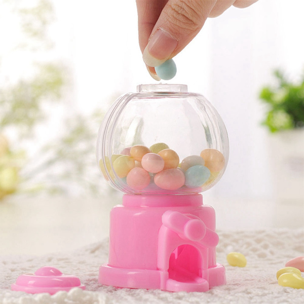 6 stk Mini Cute Shape Candy Oppbevaringsboks Barn Candy Machine Dispenser for Kid