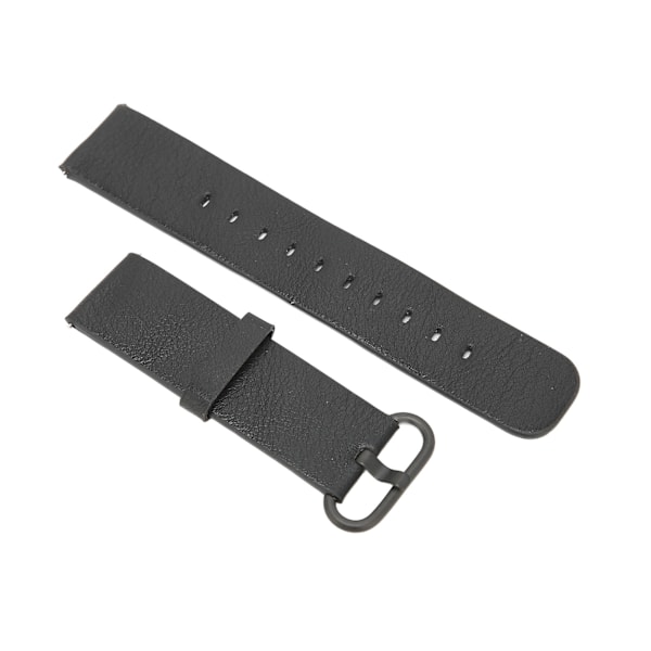 Smartwatch handledsrem av läder, anti-förlorad ersättningsrem, 20 mm bredd för Amazfit GTS 3 2 Bip S UBlack