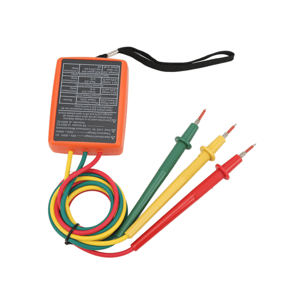 SM852B 3-fase rotasjonstester Digital 3-fase rotasjonsmåler Bærbar og bredt utvalg for elektrisitetstesting AC 60~600V