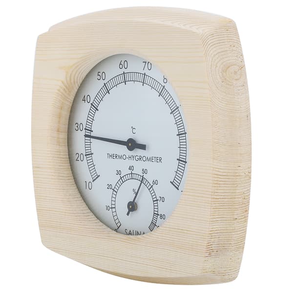 Træ Termohygrometer Termometer Hygrometer til Badeværelse Sauna Rum Tilbehør