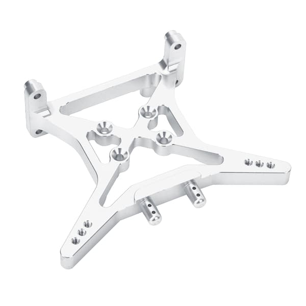 Bageste stødtårn i aluminiumslegering til ECX 2WD 1/10 RC Hobbybil Sølv
