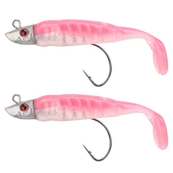 2 st PVC Jighead krok vinter isfiske bete artificiell mjuk simulering bete verktyg tillbehör 1#