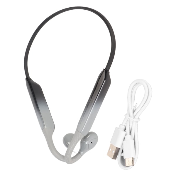Open Ear Bone Conduction -kuulokkeet Bluetooth 5.0 sisäänrakennettu mikrofoni IP56 vedenpitävät langattomat urheilukuulokkeet juoksuun musta harmaa