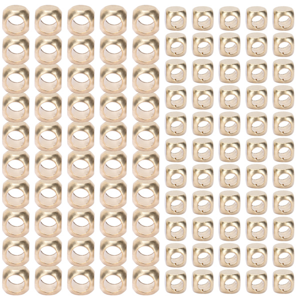 3 mm/4 mm smyckenstillverkning fyrkantiga pärlor Gör-det-själv-armbandstillbehör Spacer Beads