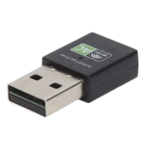 Wifi Adapter USB -mottagare Ethernet 600Mbps 2,4Ghz5Ghz Dual Band trådlöst nätverkskort Svart