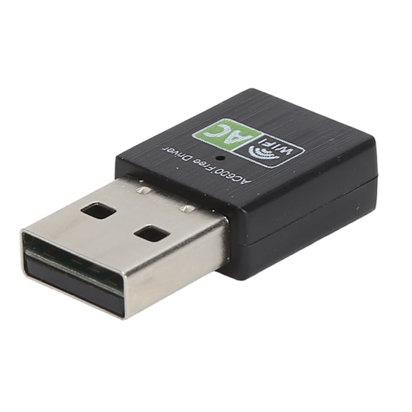 Wifi-adapter USB-mottaker Ethernet 600Mbps 2,4Ghz5Ghz Dual Band trådløst nettverkskort svart