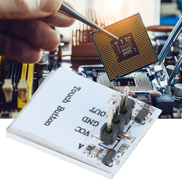 2 stk HTTM 2.7V-6V Kapacitiv Anti-interferens Touch Switch Knapmodul (Blå)