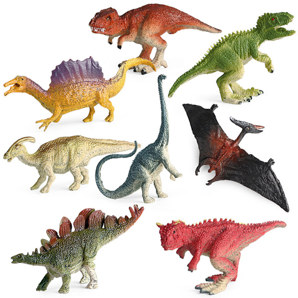 8 Pcs/Set Dinosaur Wild Life Model Toy Set Dinosaur Simulation Toys for Children Birthday Gift