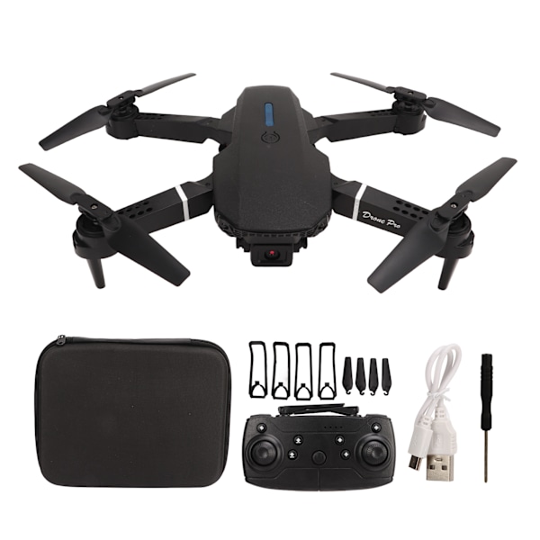 E88PRO RC Aerial Drone HD 4K Dobbeltkamera Høydehold Hodeløs Modus Trajectory Flight Foldable Drone med innebygd 1800mAH Batteri