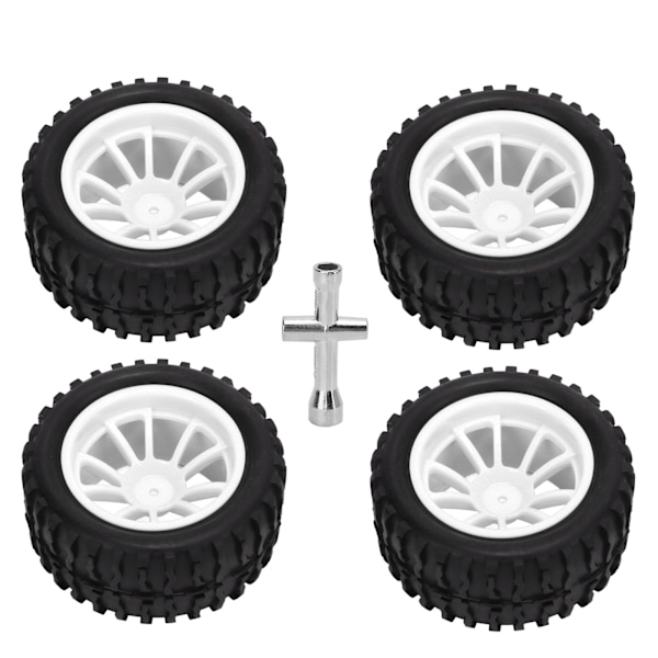 4 kpl RC-renkaat 1/10 RC-auto RC-rengas RC-lisävarusteet HSP 94111 94188 94108 Blanc