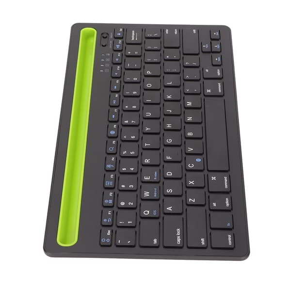 Bluetooth-tastatur for flere enheter, oppladbart trådløst tastatur med integrert stativ for MacBook for Android for Windows