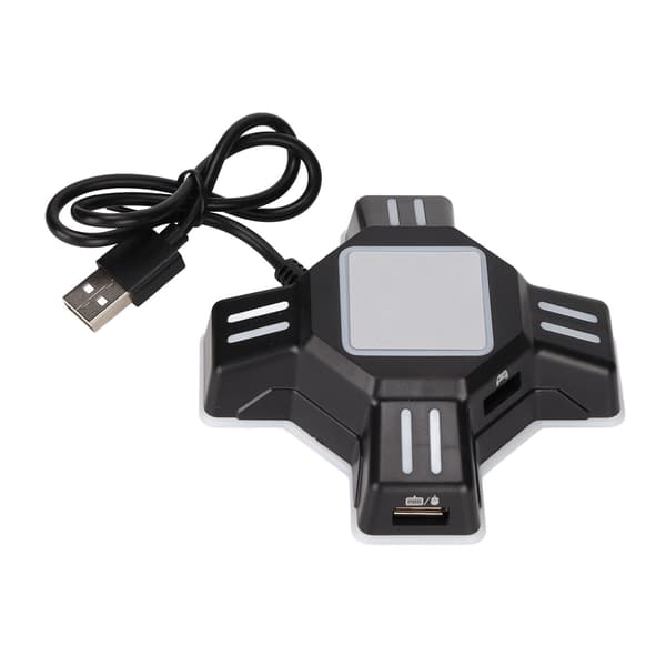 KX tastaturmuskonverter USB-mus tastaturadapter til PS4 til Switch til PS3 til Xbox One sort