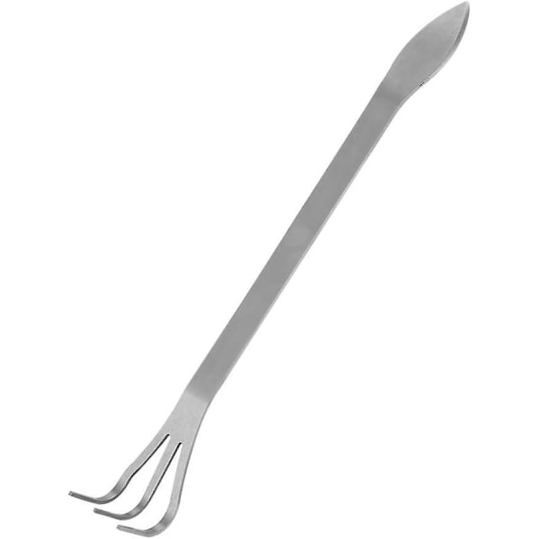 Håndsrake Bonsai Verktøy 3 Klo Rustfritt Stål Tinded Rake Sett med Ergonomisk Håndtak for Hageplanter