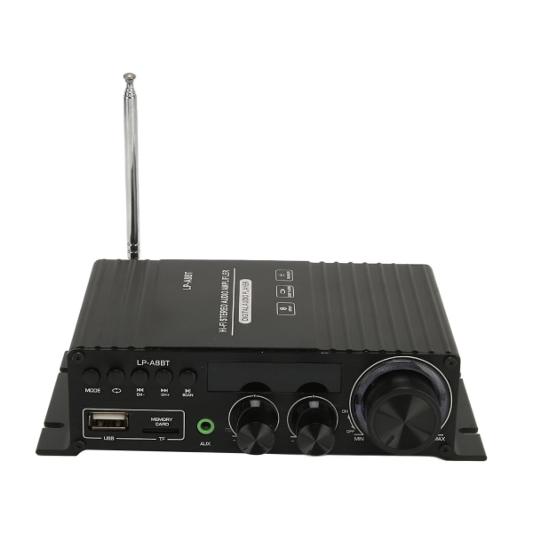 Bil Mini Audio Power Amplifier Bluetooth 5.0 2.0 Channel Coaxial Decoding High Low Tuning med fjärrkontroll