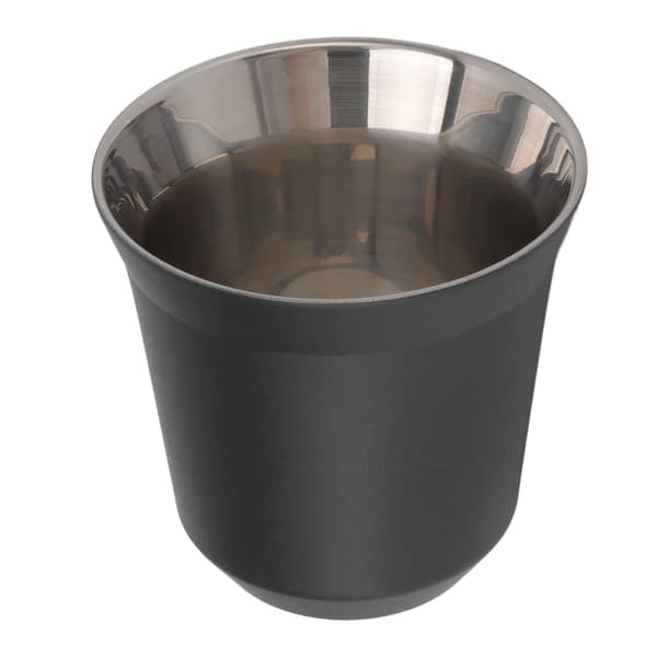 304 Rustfrit Stål Kaffekrus Dobbeltvægget Isoleret Kaffe Te Kop Termisk Isolering Krus til Hjem Camping Sort 80ml