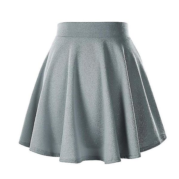 Udvidet mininederdel til kvinder - alsidig og strækbar, 6 størrelser, perfekt til sommerens afslappede outfits L Sort